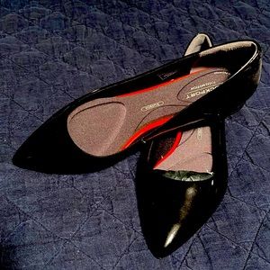 Rockport Black Patent Flats Size 9.5